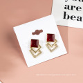 Fashion Simple and Elegant Polygonal Temperament Earrings Jewelry